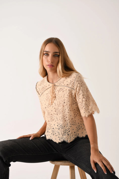 Blusa Beige Sandro  - Talla S